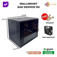 Wallmount Rack Server 9U 9U Single Glass Door Network Cabinet Server Rack