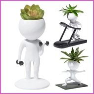 Fun Succulent Planter Creative Resin Sporting Succulent Plant Pots Home Office Decor for Mantel Table tayenisg