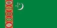 magFlags Large Flag Turkmenistan 1992-1997 | Turkmenistan from 1992 to 1997, with different ratio an