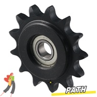 PATH Chain Idler Sprocket, C45 Carbon Steel 13 Tooth Convex Idler Gear, with Insert 10mm Bore 1/2" P
