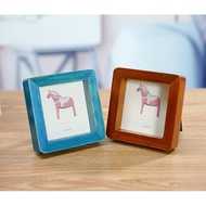 zakka Photo Frame Log Wooden Square 3.5 * 3.5 3.5 Inch 3.5 X3.5 Daily Groceries OPH02K5