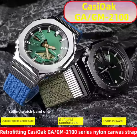 16mm For CasiOak GA2100 GA2110 GM2100 high-quality nylon strap for GSHOCK GA-2100 GA-2110 GM-2100 mo