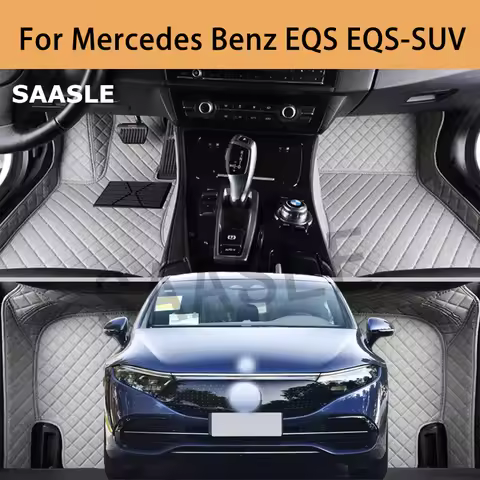 Custom Car Floor Mats For Mercedes Benz EQS EQS-SUV Auto Carpets Foot Coche Accessories