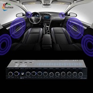 [chulisia] 9 Band Equalizer Front Rear + Sub Output 12V DC DSP Chip 9 Equalization Bands EQ Car Ster