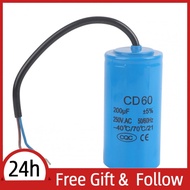 Supergoodsales CD60 Run Capacitor With Wire 250V AC 200uF 50/60Hz For Motor/Air Compressor