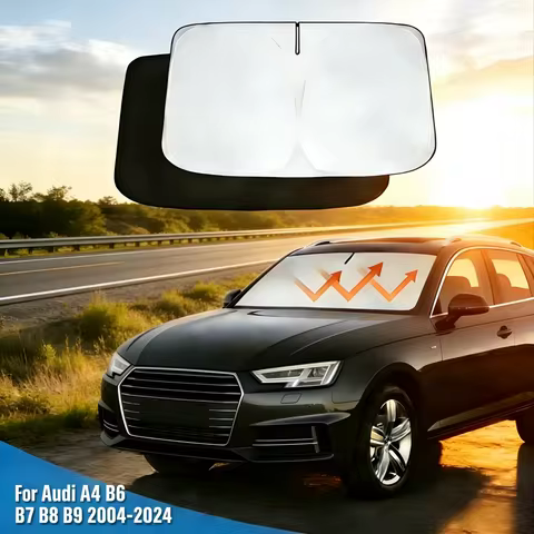 For Audi A4 B6 B7 B8 B9 2004-2024 Windshield Sun Shade Sunshade Sun Visor Protector Foldable Blocks 