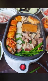 美菱牛排煎鍋迷你小型插電宿舍煎牛排雞蛋餃不粘鍋小功率早餐神器