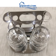 304 Stainless Steel Bathroom Cup Holder, Cup Holder with Space for Toothbrush and Toothpaste without
