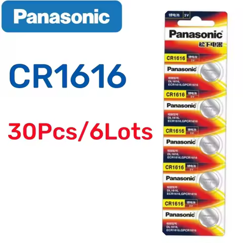 30 piece Panasonic CR1616 Lithium Battery DL1616 ECR1616 GPCR1616 CR 1616 Coin Cells Watch Toys Batt