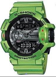 G-SHOCK MIX玩酷音樂控制藍芽錶川崎綠GBA-400- 3B