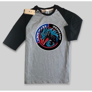 Beyblade X Gear Chip Anime Raglan T-Shirt Cobalt drake logo