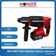 WORKER Hammer Cordless Rotary Electric Hammer Impact Drill Lithium Battery Hammer Drill Heavy Duty Drill For Concrete