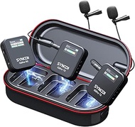 SYNCO Wireless Lavalier Microphone, G2(A2) Pro 2.4G Dual Lapel Mic 150m 8H for Online Lessons Vlog L