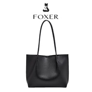 FOXER tote bag for women synthetic leather commuting large capacity bag