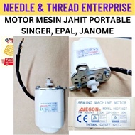 MOTOR MESIN JAHIT PORTABLE SINGER, EPAL, JANOME/ PORTABLE SEWING MACHINE MOTOR