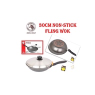 ZEBRA 30CM NON STICK FLYING WOK