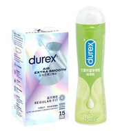 Durex - [優惠套裝] 杜蕾斯倍滑至薄幻隱裝安全套(避孕套) ＋蘆薈情趣潤滑劑 (新舊包裝隨機發送)