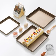 蛋糕卷模具28cm毛巾卷正方形烤盤烤箱家用古早雪花酥盤培烘焙工具