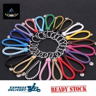 Car Keychain With Key Ring/ Auto High-Grade Hand Woven Strap Key Fob