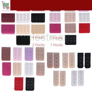SM  10X Ladies Bra Extender Strap Extension 1-4 Hooks 3 Rows Adjustable Belt Buckle
