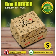 Burger Box - Burger Box - Brown KRAFT Burger Box - HOT & FRESH - S (50pcs)