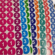 1-30CM Round Colorful Number Stickers PVC Number Stickers, Number Labels, Digital Tags, Adhesive Ser