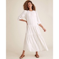 Marks & Spencer Striped Midaxi Tiered Dress