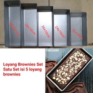 Loyang Kue Brownis / Cetakan Kue Brownies / Bolu Kotak Persegi Panjang