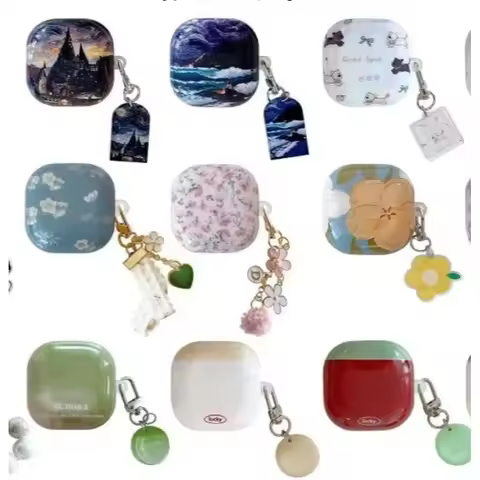 Cartoon for Samsung Galaxy Buds Live /pro /Buds 3 Pro /Buds FE Case Flower Earphone Silicone Case Cu