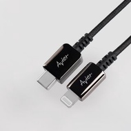 Avier CLASSIC C to Lightning編織高速充電傳輸線 黑 / 多尺寸