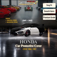 HONDA CIVIC FK8/FK7 (2017-2021) Car Cover Logo Printed Protecting Elastic Fabric Anti-Scratch For CI