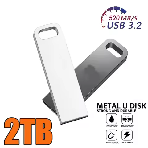 2TB Flash USB 3.0, High Speed ​​Metal Pendrive, 1TB, 512GB, 256GB, Portable USB Unit, Waterproof USB