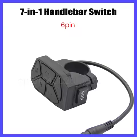 EScooter 7-in-1 6-Pin Handlebar Switch for IScooter IX3 IX4 Smartgyro Zwheel Electric Scooter Turn S