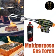 Camping Gas Torch Butane Burner Welding Fire Maker Flame Gun Multipurpose Torch Gun Welding + Butane
