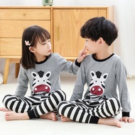 [SG Ready Stock] PJS002-B001 Toddler Kids Cotton Pajamas PJs Sleepwear Zebra [Little Gems]
