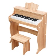 Wooden Kids Piano, 37 Keys Toddler Piano Music Educational Instrument Toy with Music Stand, Color Co