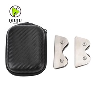 QIUJU 2PCS Billiard Cue Straightness Detector, Stainless Steel Dual Roller Set Billiard Cue Roller, 