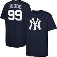 Aaron Judge New York Yankees MLB Kids Youth 4-20 Navy Official Name & Number Performance Jersey T-Sh
