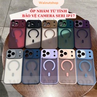 Magnetic hard back case - soft edges protect camera with full code ip17 promax, ip17 pro, ip17 air, 