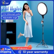 LED Selfie Ring Light 18Inch Lampu Live Tik Tok 2.1m Phone Tripod for Youtuber FB Live Mobile Live S
