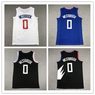 Embroidered Version Basketball jersey Clippers jersey No. 0 Westbrook jersey jersey Basketball jerse