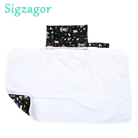 [Sigzagor]1 Baby Diaper Changing Mat Portable Foldable Washable Compact Travel Nappy Waterproof Play