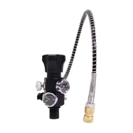 M18*1.5 PCP Tank Dual Gauge Charging Valve Air Filling Station Refill Adapter M18X1.5 with 400Bar 6000Psi Gauge