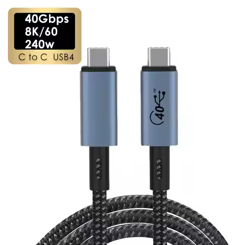 USB 4 Thunderbolt 4 Cable 40Gbps Fast 5K 60Hz Data Transfer USB-C PD 100W Type C Charger Cable for M