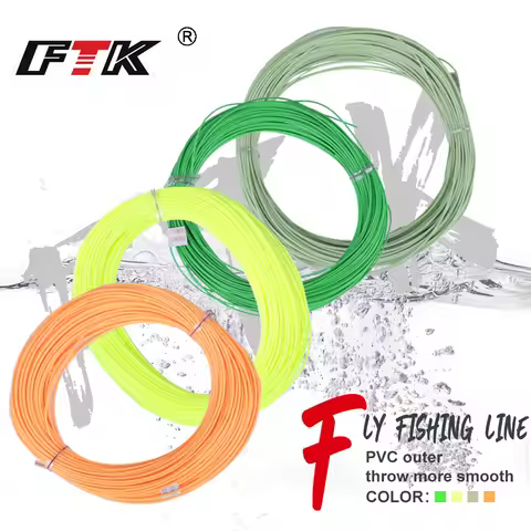 FTK 100FT WF3/4/5/6/7/8F Fly Fishing Line no Loop Weight Forwad Floating FLy line