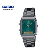 Casio Vintage AQ-230EGG-3A Black Stainless Steel Band Men Watch / Women Watch