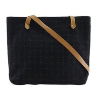 【日本直送】愛馬仕 HERMES Amedaba Caba Voyage 肩背包 長肩帶 帆布 黑色 女仕【二手】