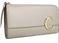 快閃優惠❗️Chloe C Motty Grey Wallet / Chloe 長銀包 / Chloe 銀包 / Chloe 米色銀包