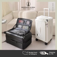 Side Opening Expandable Luggage 20/22/24/26/28 Inch Large Capacity Suitcase Password Cabin Luggage b