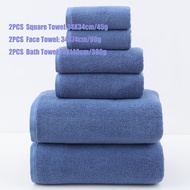 codCotton 6 Piece Towel Set Bathroom Soft 2 Square Towels 2 Face Towels 2 Bath Towels Set Hotel Spa 